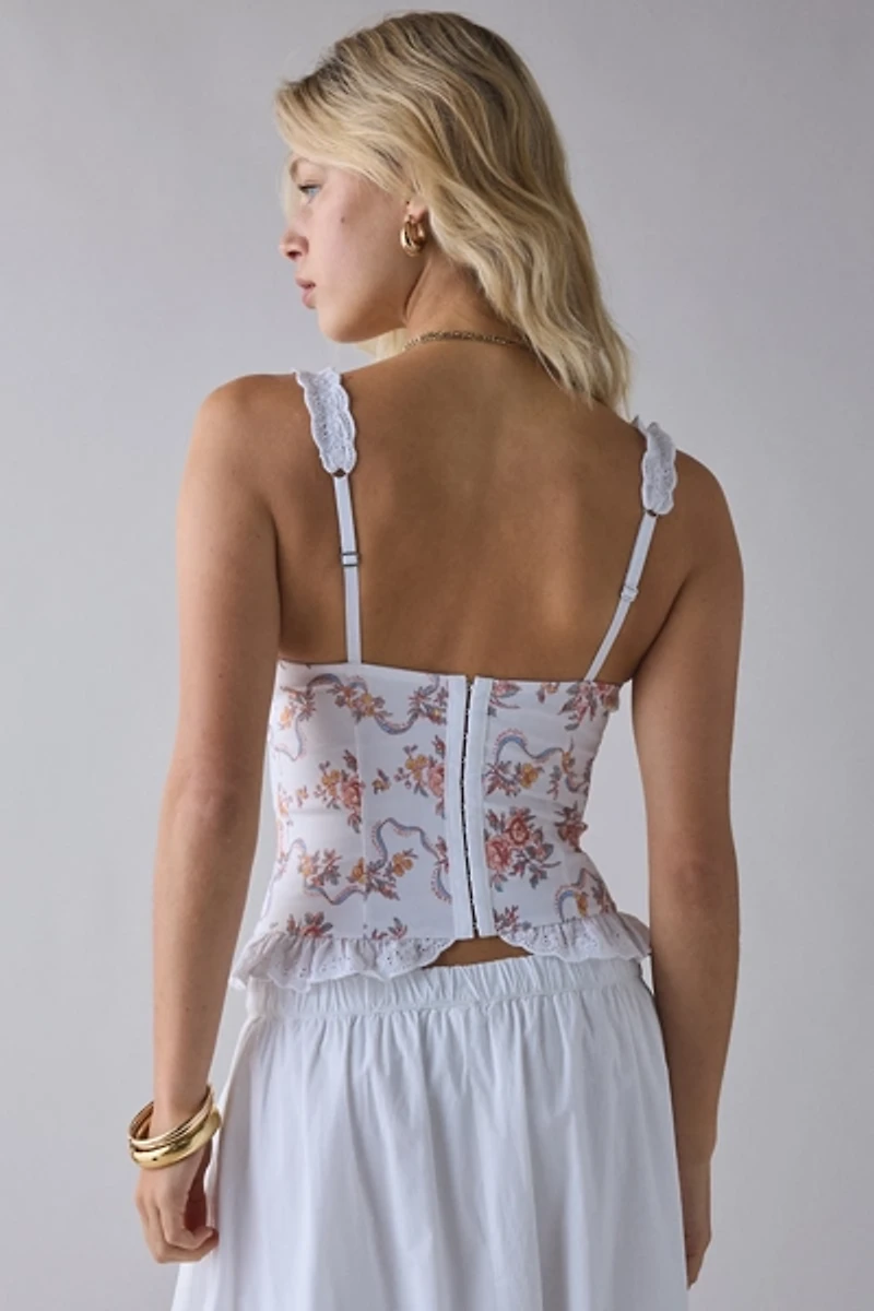 Out From Under Love Spell Lace-Up Peplum Corset Top