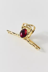 Jeweled Metal Claw Clip