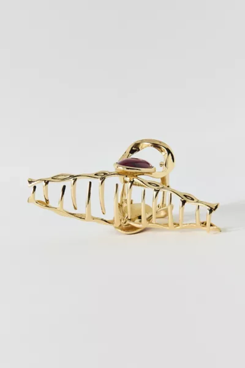 Jeweled Metal Claw Clip