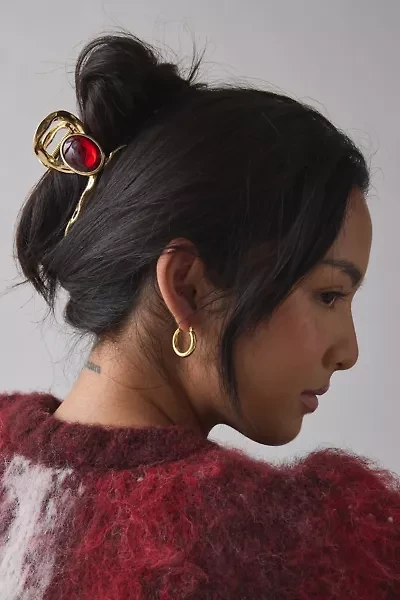 Jeweled Metal Claw Clip