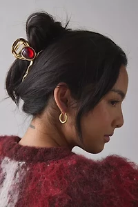 Jeweled Metal Claw Clip