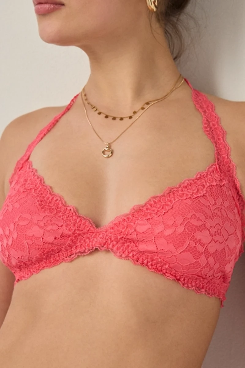 Out From Under Daydream Lace Halter Bralette