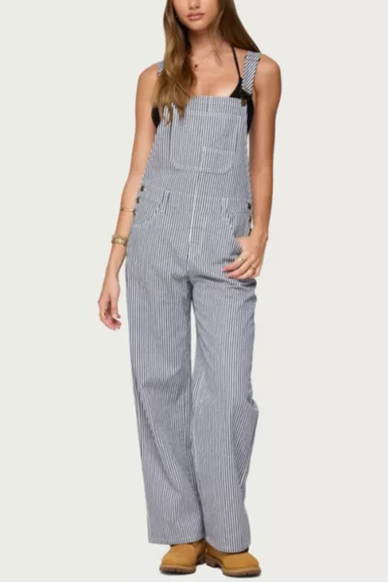 Edikted Tamsin Striped Overalls