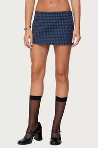 Edikted Winsley Gingham Mini Skort