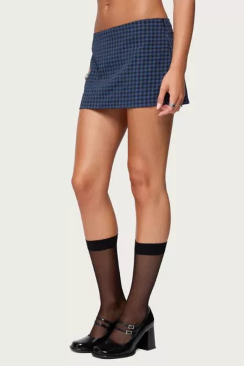 Edikted Winsley Gingham Mini Skort