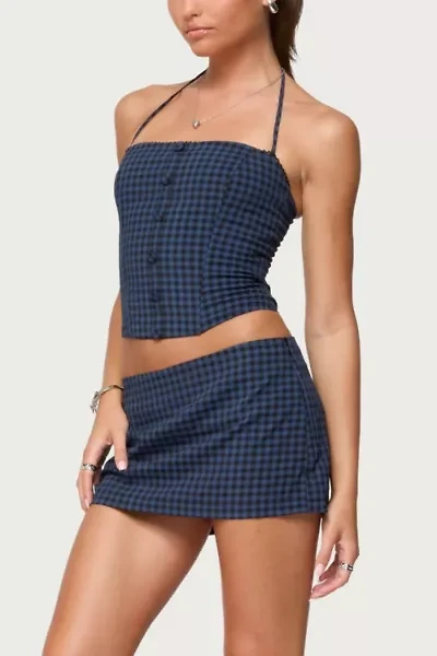 Edikted Winsley Gingham Mini Skort
