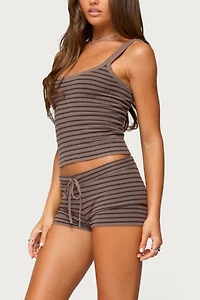 Edikted Lillian Striped Knit Shorts