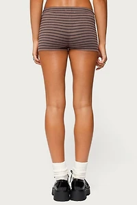 Edikted Lillian Striped Knit Shorts