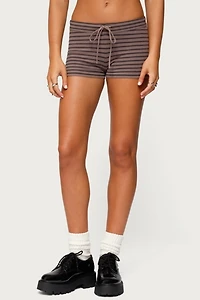 Edikted Lillian Striped Knit Shorts