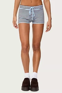 Edikted Lillian Striped Knit Shorts