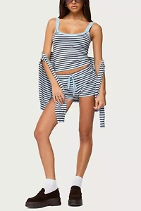 Edikted Lillian Striped Knit Shorts