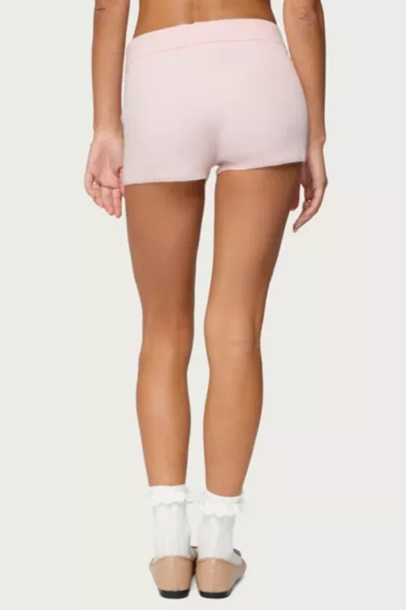 Edikted Lorie Ribbed Knit Shorts