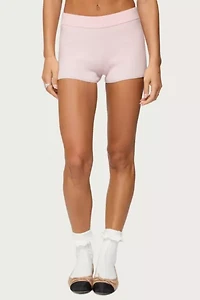 Edikted Lorie Ribbed Knit Shorts