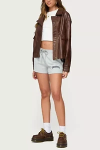 Edikted Ardella Oversized Faux Leather Jacket