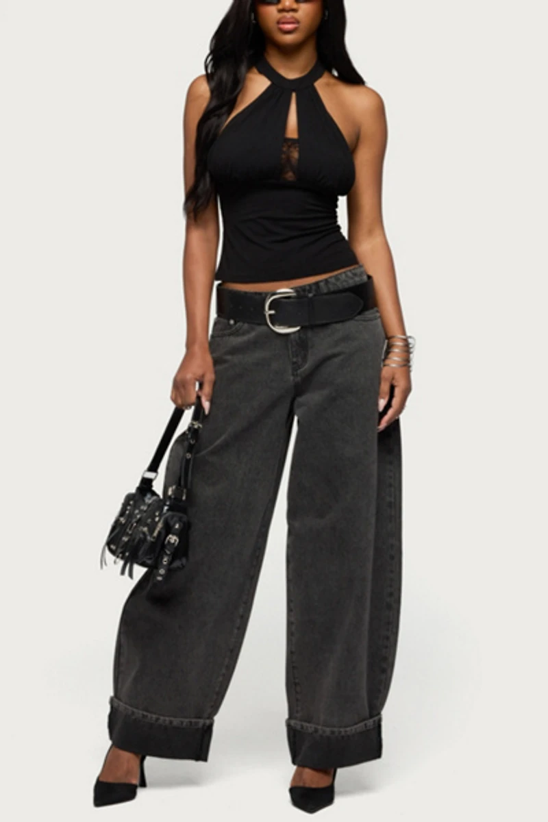 Edikted Kella Extra Oversized Low Rise Jean