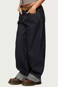 Edikted Kella Extra Oversized Low Rise Jeans
