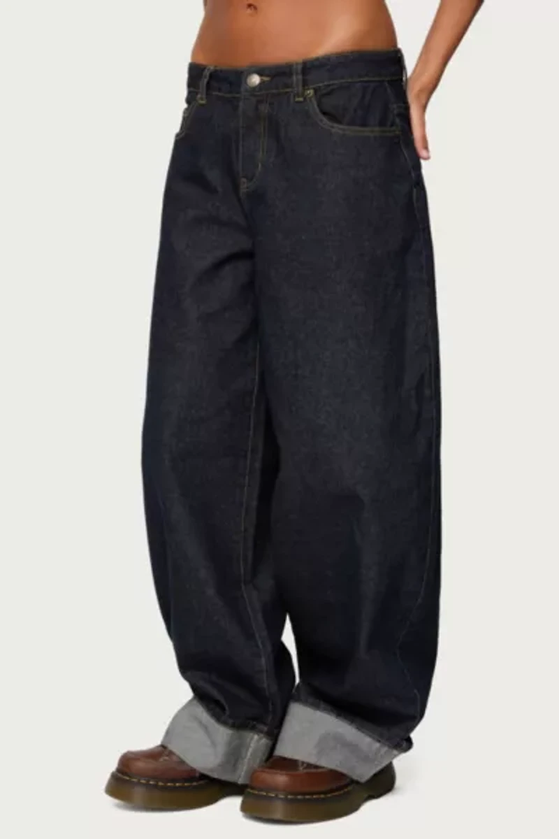 Edikted Kella Extra Oversized Low Rise Jeans