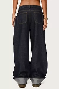 Edikted Kella Extra Oversized Low Rise Jeans