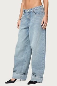 Edikted Kella Extra Oversized Low Rise Jeans