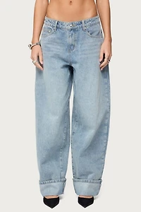 Edikted Kella Extra Oversized Low Rise Jeans