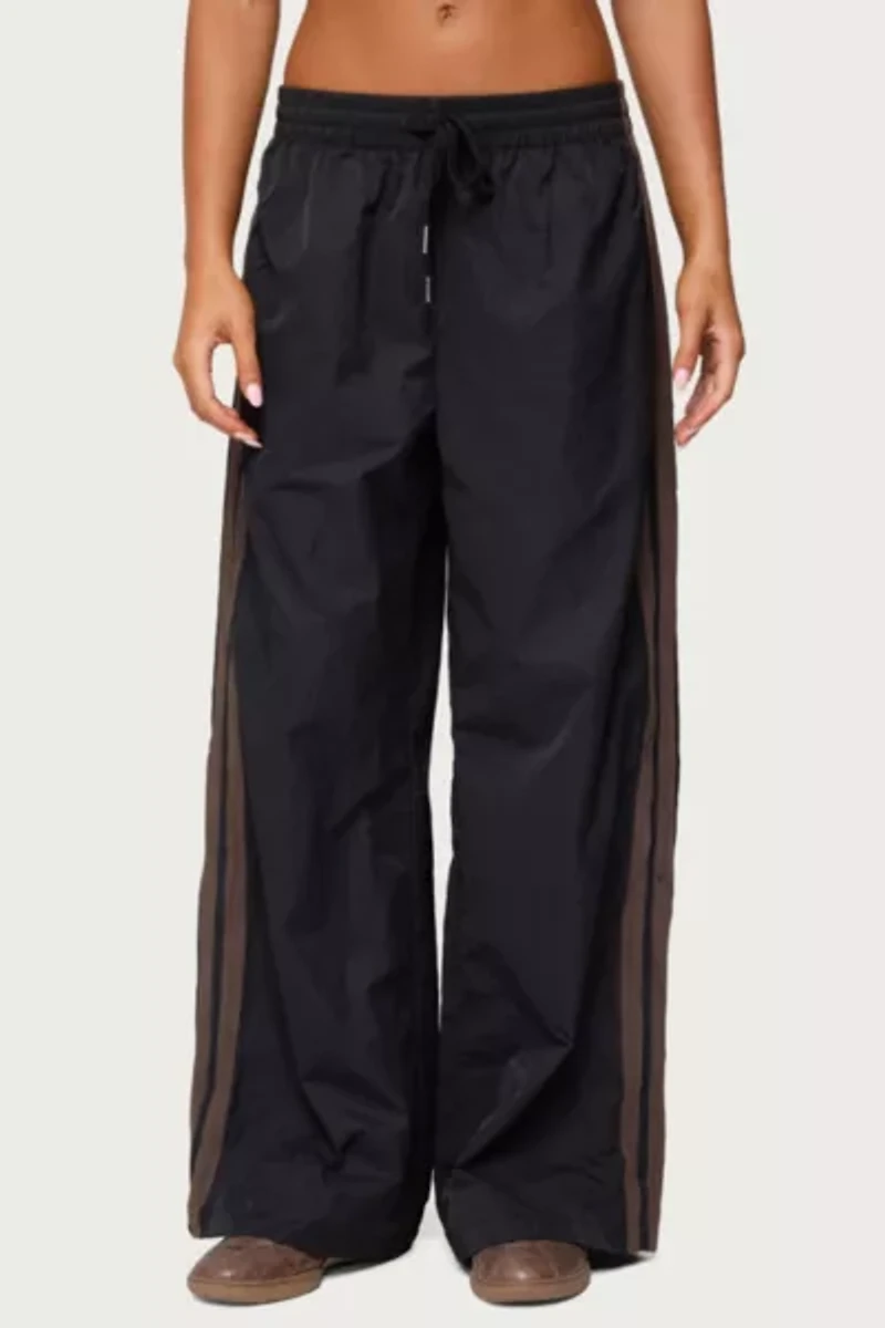 Edikted Kieran Stripey Nylon Track Pants