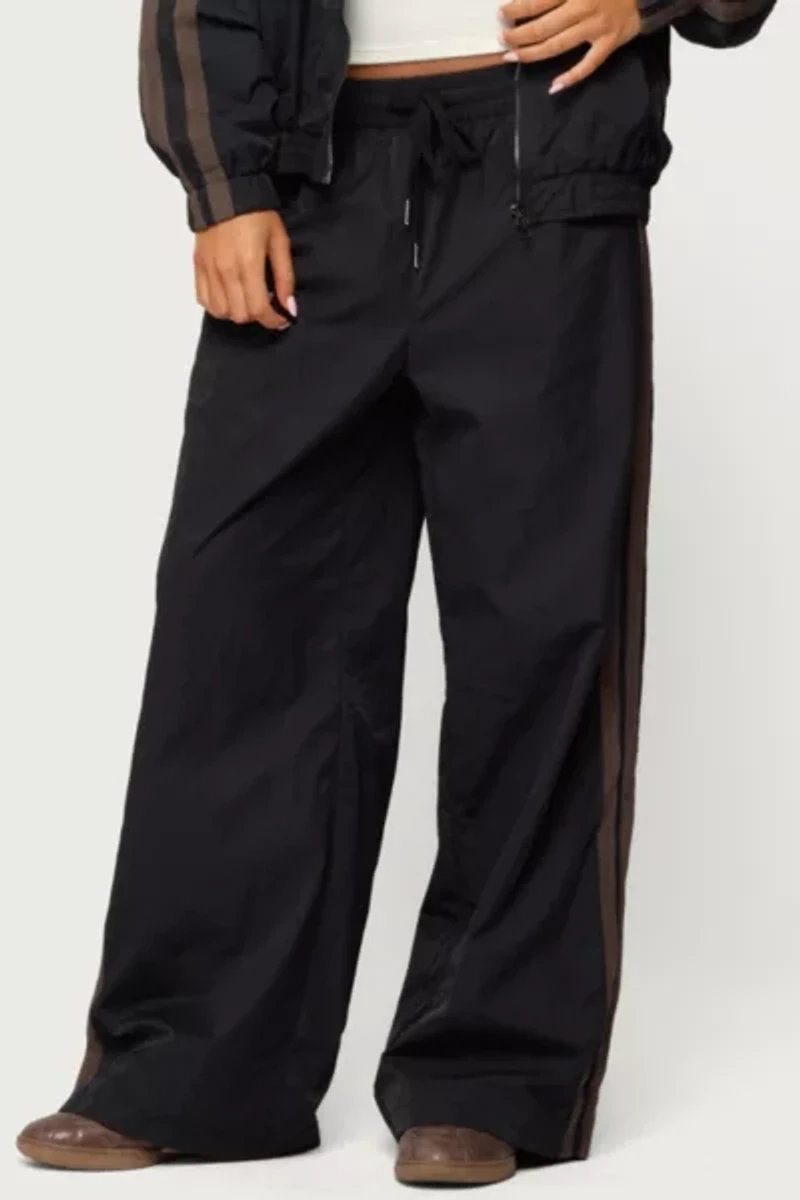 Edikted Kieran Stripey Nylon Track Pants