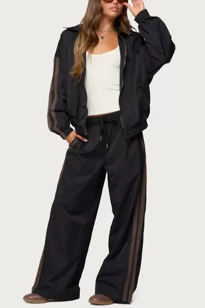 Edikted Kieran Stripey Nylon Track Pants