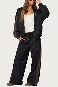 Edikted Kieran Stripey Nylon Track Pants