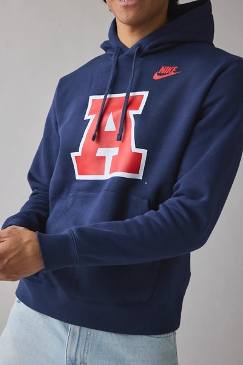 Fanatics Arizona Wildcats Team Logo Graphic Nike Legacy Club Fleece Hoodie Sweatshirt