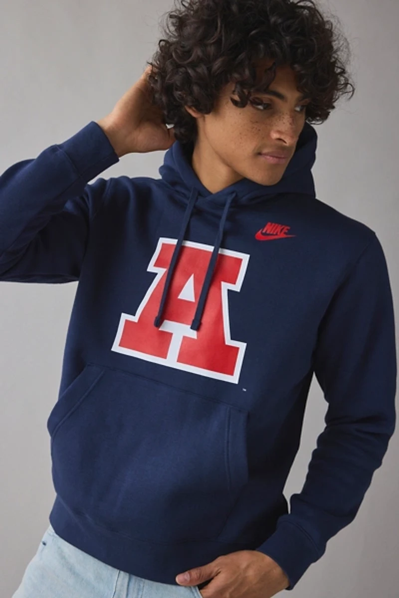 Fanatics Arizona Wildcats Team Logo Graphic Nike Legacy Club Fleece Hoodie Sweatshirt