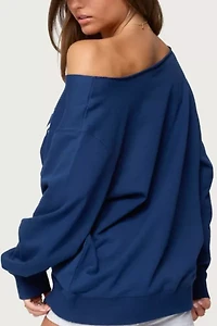 Edikted Nashville Oversized Wide Neck Sweatshirt