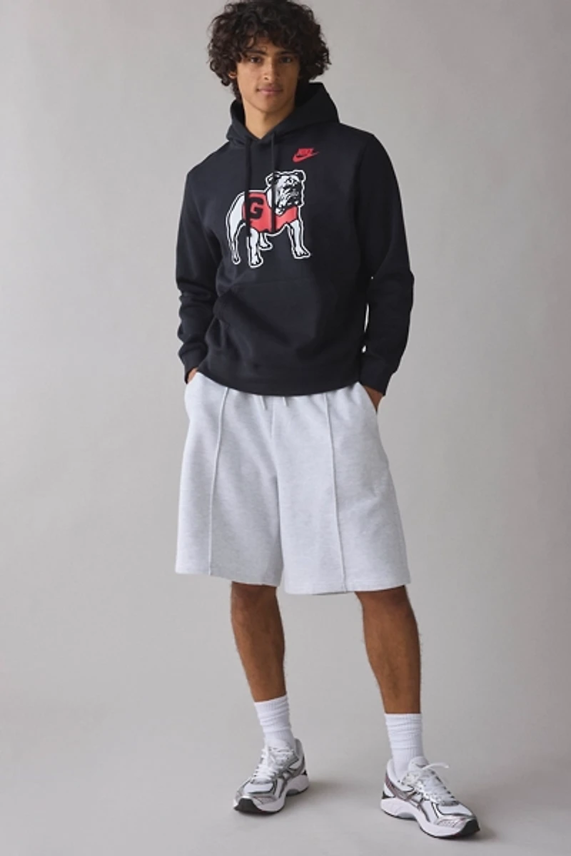 Fanatics Georgia Bulldogs Team Logo Graphic Nike Legacy Club Fleece Hoodie Sweatshirt