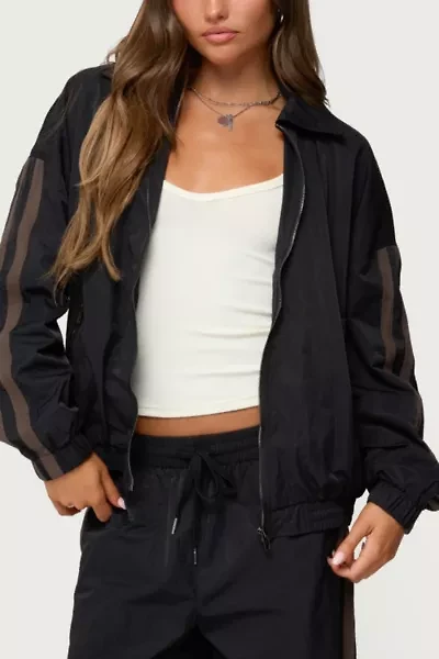 Edikted Kieran Stripey Nylon Track Jacket