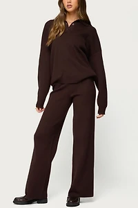 Edikted Lorie Oversized Knit Polo Sweater