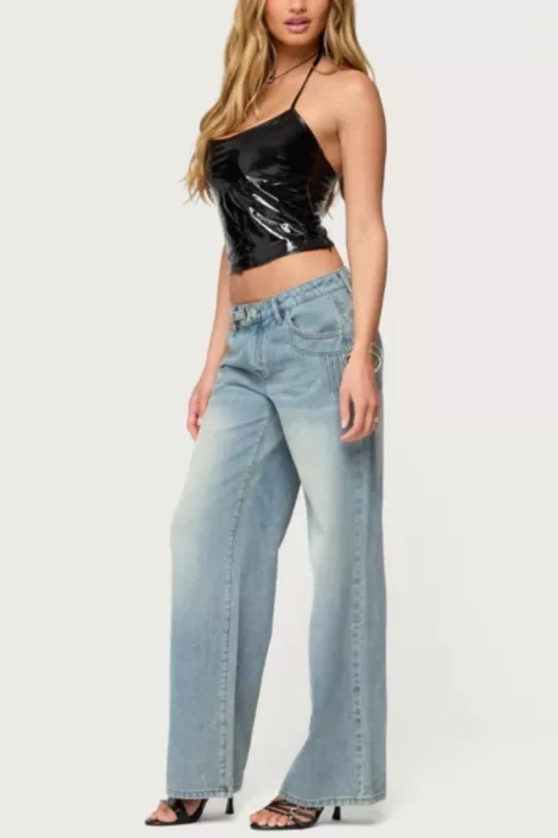 Edikted Vikki Vinyl Halter Top