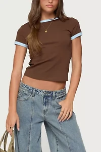 Edikted Zeke Contrast T Shirt