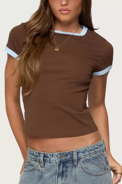 Edikted Zeke Contrast T Shirt
