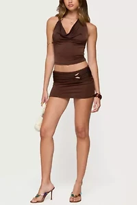 Edikted Isaiah Abstract Ring Halter Top