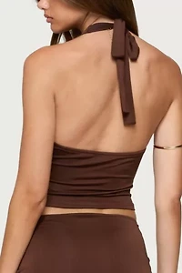 Edikted Isaiah Abstract Ring Halter Top