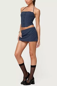 Edikted Winsley Gingham Halter Corset