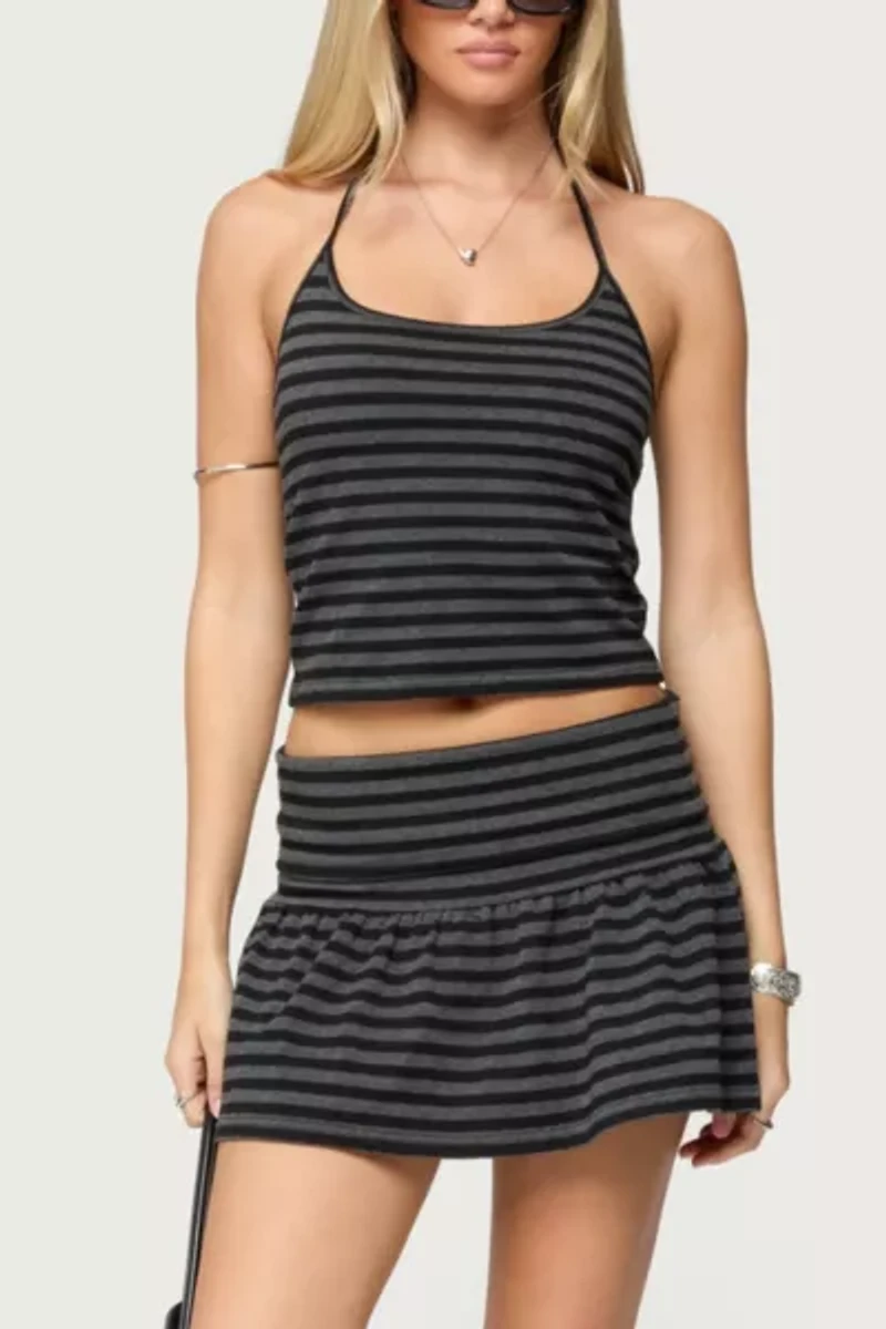 Edikted Moria Striped Halter Top