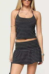 Edikted Moria Striped Halter Top