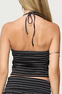 Edikted Moria Striped Halter Top