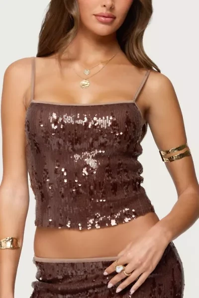 Edikted Kaylee Sequin Tank Top