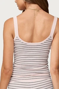 Edikted Lillian Striped Knit Tank Top