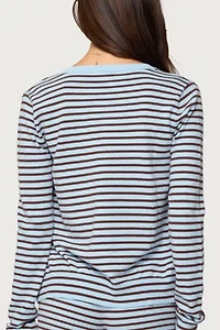 Edikted Lillian Striped Button Up Knit Cardigan