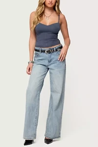 Edikted Katanya Lace Up Top