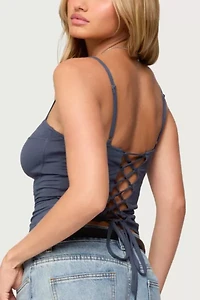 Edikted Katanya Lace Up Top