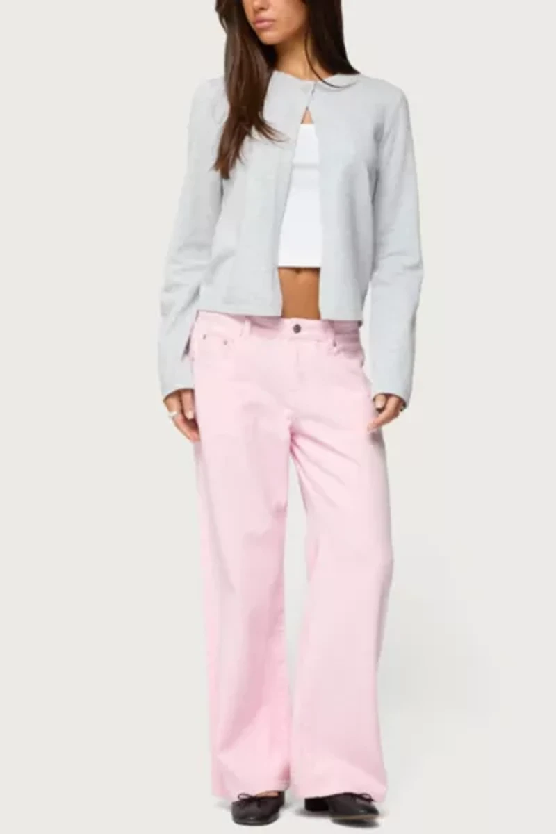Edikted Jenie Split Front Knit Cardigan