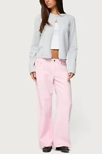 Edikted Jenie Split Front Knit Cardigan